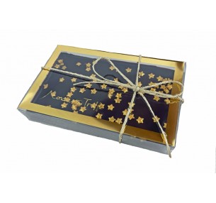 Gift Box: Gold Stars Block Dark